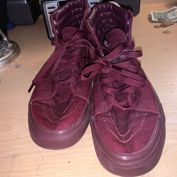 High top burgandy vans - Picture 1 of 4
